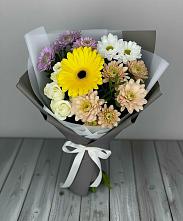 Букет цветов из:  Розы, Герберы и Хризантемы #REPLACE_PRED# Краснодаре
